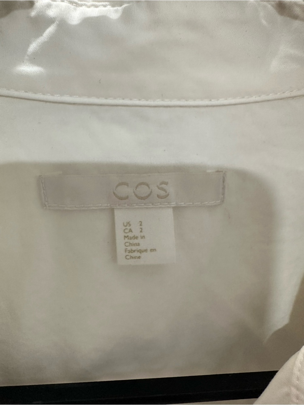COS White Rounded-Collar Button Shirt - Picture 3 of 4